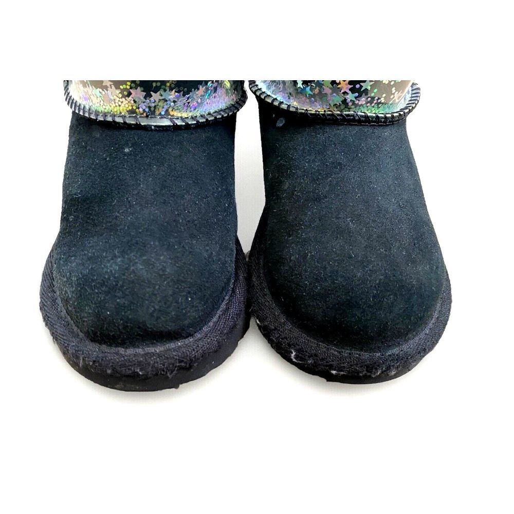 UGG Classic II Clear Glitter Boots‎ Black Size 7 Toddler Girls Kids Star Shoes - Picture 8 of 9